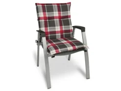 Beautissu Gartenstuhlauflagen|Sunny RK Niederlehner 100x50x6cm Kariert