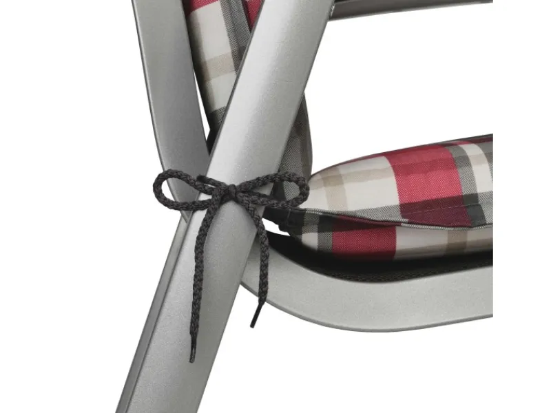 Beautissu Gartenstuhlauflagen|Sunny RK Niederlehner 100x50x6cm Kariert