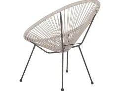 Gartenstühle|Beliani Cocktailsessel Schwarz 90x70x87