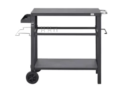 Outdoorküchen|Beliani Gartenküche STALETTI Schwarz 115x60x83