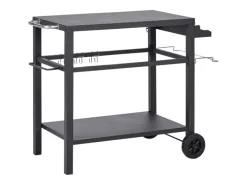 Outdoorküchen|Beliani Gartenküche STALETTI Schwarz 115x60x83