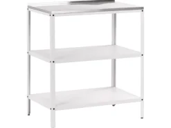 Beliani Gartenküche VILAMA Weiss Silber 50x80x90* Best