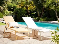 Sonnenliegen|Beliani Gartenliege 65x198x107