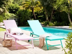 Beliani Gartenliege Grün 65x198x107* Hot