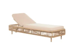 Sonnenliegen|Beliani Gartenliege farben Beige 190x70x33