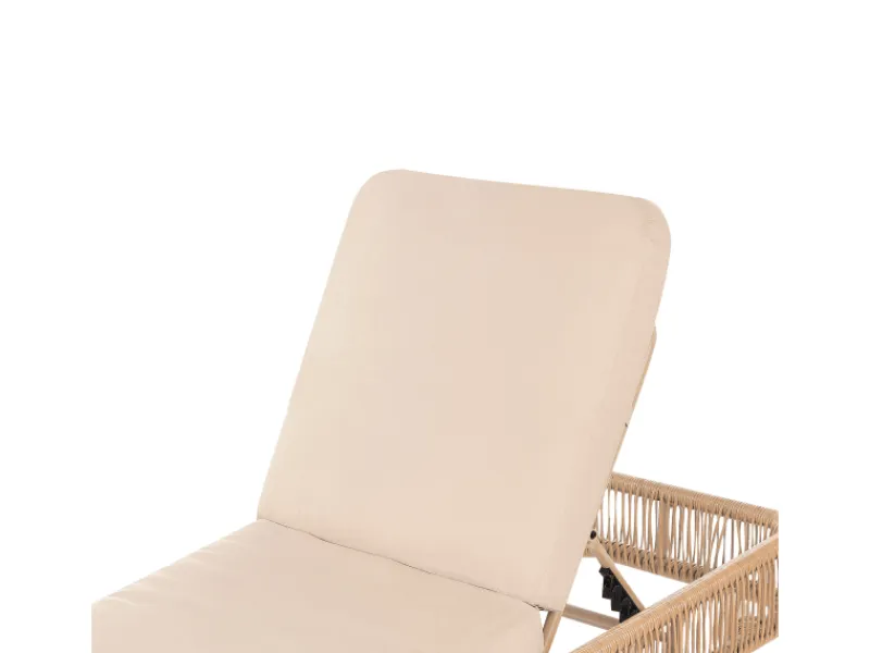 Sonnenliegen|Beliani Gartenliege farben Beige 190x70x33