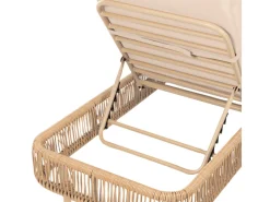 Sonnenliegen|Beliani Gartenliege farben Beige 190x70x33