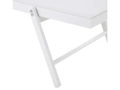 Sonnenliegen|Beliani Gartenliege Weiss 65x198x107