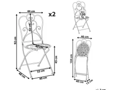 Beliani Gartenstuhl Beige 48x44x92* Best