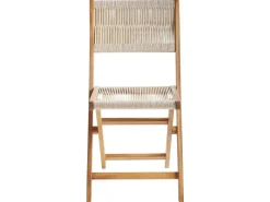 Gartenstühle|Beliani Gartenstuhl Heller Holzfarbton 50x42x84