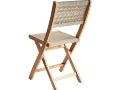 Gartenstühle|Beliani Gartenstuhl Heller Holzfarbton 50x42x84