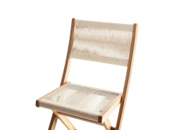 Gartenstühle|Beliani Gartenstuhl Heller Holzfarbton 50x42x84