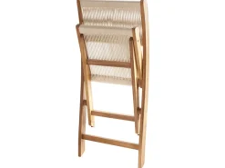 Gartenstühle|Beliani Gartenstuhl Heller Holzfarbton 50x42x84