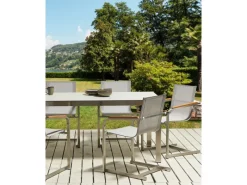 Beliani Gartenstuhl Silber 55x56x85* Sale