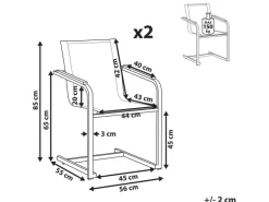Beliani Gartenstuhl Silber 55x56x85* Sale