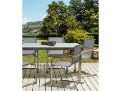 Beliani Gartenstuhl Silber 55x56x85* Hot