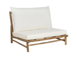 Beliani Gartenstuhl Heller Holzfarbton Weiss 85x102x74* Clearance