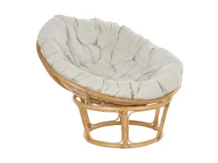 Beliani Gartenstuhl Naturfarben Beige 110x110x77* Best