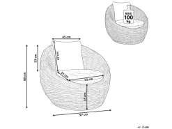 Beliani Gartenstuhl 55x97x80* Hot