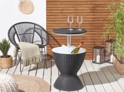 Kühlboxen|Beliani Gartentisch AISA Weiss 49x49x58