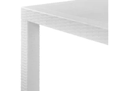 Gartentische|Beliani Gartentisch FOSSANO Weiss 140x80x76