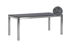 Gartentische|Beliani Gartentisch GROSSETO Graphit 180x90x76