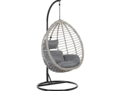 Sitzkissen|Beliani Hängesessel Schwarz 97x106x199