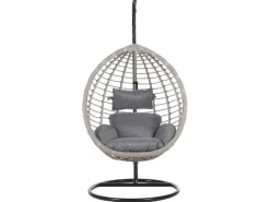 Sitzkissen|Beliani Hängesessel Schwarz 97x106x199