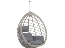 Sitzkissen|Beliani Hängesessel Schwarz 97x106x199