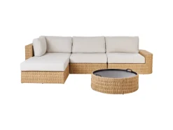 Beliani Lounge Set OLIVERI Beige Naturfarben* Hot