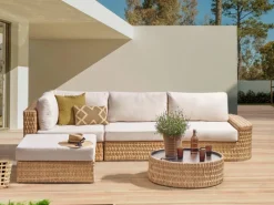 Beliani Lounge Set OLIVERI Beige Naturfarben* Hot