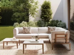 Lounge-Gartenmöbel|Beliani Lounge Set RIMA III Sand