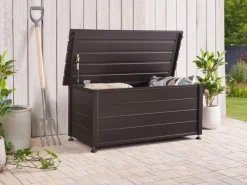 Sportgeräte|Beliani Truhe CAMPALTO Dunkel 50x113x52
