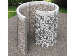 Bellissa Outdoor Duschen|Gabionen Gartendusche- und Umkleide Spirale Verzinkt 230 x 180 x 200 cm