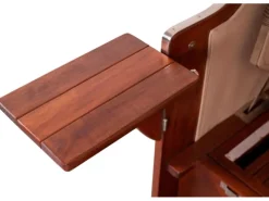 bene living Strandkorb Komplettset Schaalsee Mahagoni PE grau Modell 550* Clearance