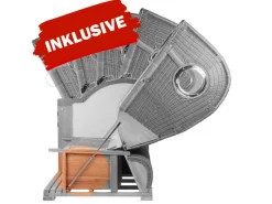 bene living Strandkorb Komplettset Ammersee Grande XL Teak Bullauge PE Shell Modell 584 Inkl Liftersystem Schutzhülle Doppelrollen Glasbecherhalter* Clearance