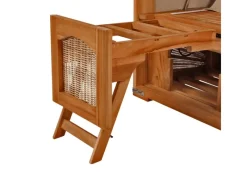 bene living Strandkorb Komplettset Ammersee Teak Bullauge PE Shell Modell 500* New