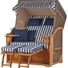 bene living Strandkorb Komplettset Schaalsee Teak PE grau Modell 518*