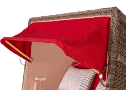 bene living Strandkorb Komplettset Schaalsee Teak PE grau Modell 585* Hot