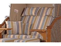 bene living Strandkorb Komplettset Schleswig Pinie Zweisitzer PE Mokka Modell 557*