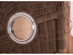 bene living Strandkorb Komplettset Ammersee Grande XXL Teak Bullauge PE grau Modell 582* Online