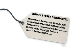 bene living Strandkorb Komplettset Ammersee Grande XXL Teak Bullauge PE grau Modell 582* Online