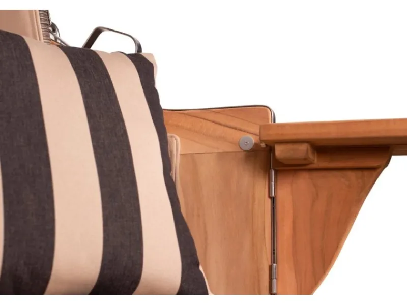 bene living Strandkorb Komplettset Schaalsee Teak PE grau Modell 581* Outlet