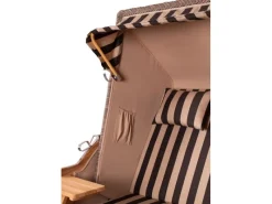 bene living Strandkorb Komplettset Schaalsee Teak PE grau Modell 581* Outlet