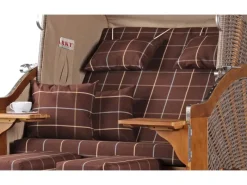 bene living Strandkorb Komplettset Schleswig Pinie Zweisitzer PE Mokka Modell 556* New