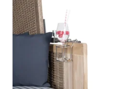 bene living Strandkorb Komplettset Schleswig Pinie Zweisitzer PE Mokka Modell 556* New