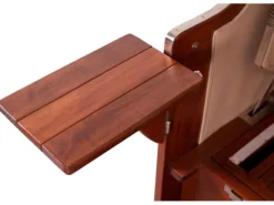 bene living Strandkorb Komplettset Schaalsee Mahagoni PE grau Modell 585* Clearance