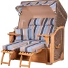 bene living Strandkorb Komplettset Schaalsee Teak PE grau Modell 580* New