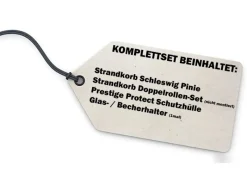 Sonnenliegen|Weitere Gartenmöbel|bene living Strandkorb Komplettset Schleswig Pinie Zweisitzer PE Mokka Modell 555