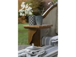 Sonnenliegen|Weitere Gartenmöbel|bene living Strandkorb Komplettset Schleswig Pinie Zweisitzer PE Mokka Modell 555